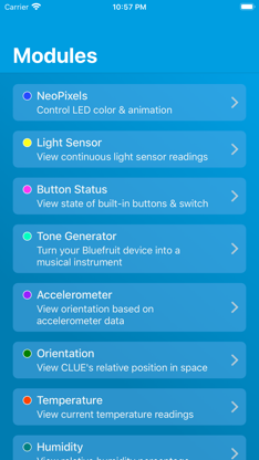 Bluefruit Playground screenshot 2