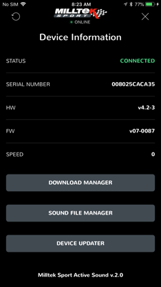 Milltek Sport Active Sound screenshot 6