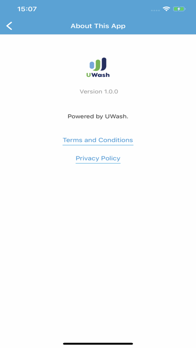 UWash Cashless Laundry App Screenshot