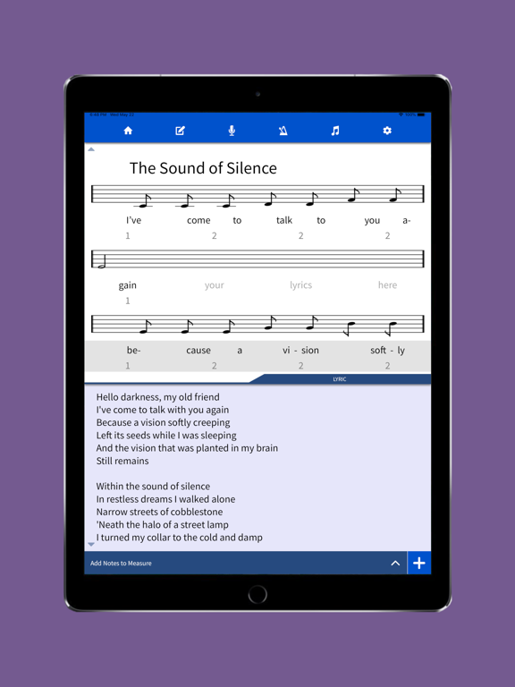 Screenshot #2 for Lyric Notepad - Song Writing