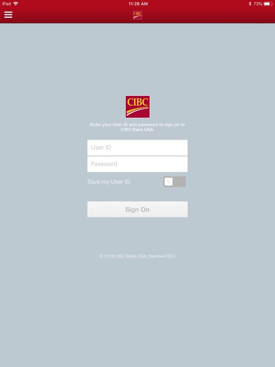 CIBC US BNB Mobile for iPad