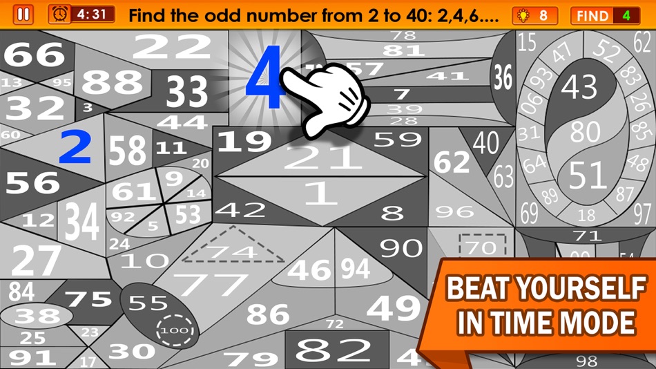 #5. Find The Numbers 1 to 100 (iOS) By: Mrudul Babariya