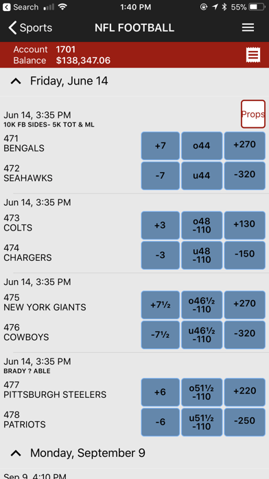 Baldini's Sports Screenshot