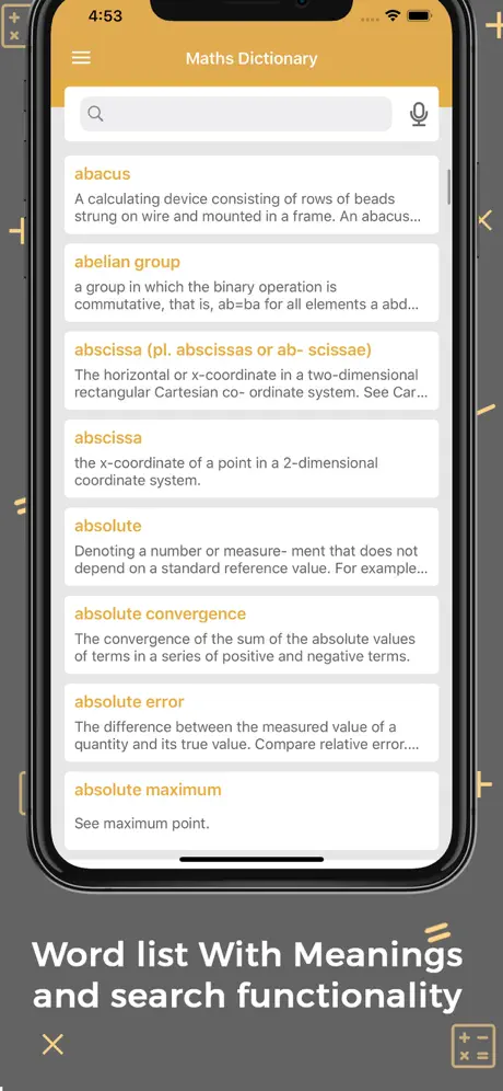 Maths Dictionary Offline
