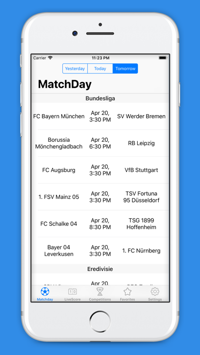 Screenshot #1 pour Goals - LiveScore Fixtures