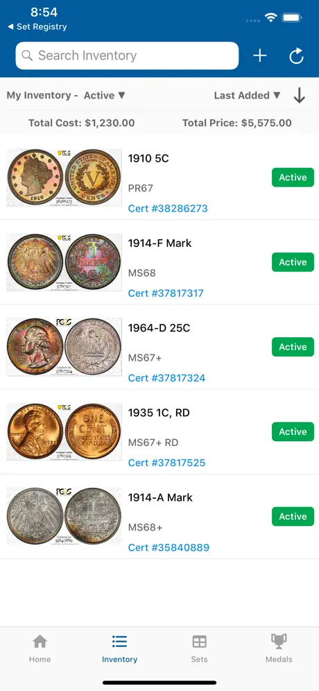 PCGS Set Registry