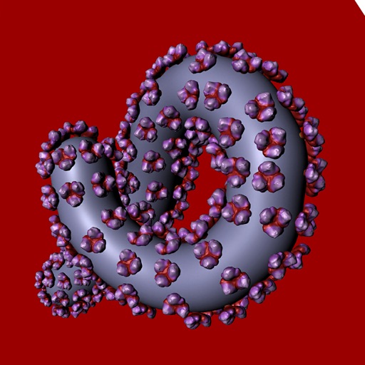 Bio Virus Structure in 3D icon