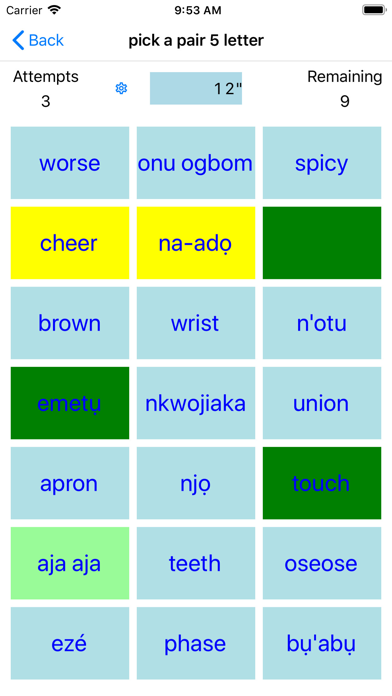 PickAPair Igbo - English Screenshot