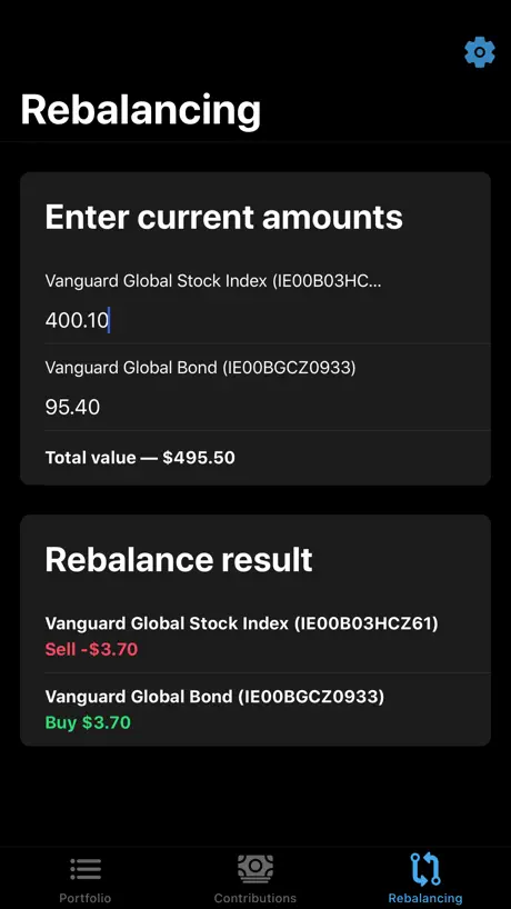 Invest Rebalancing Calculator