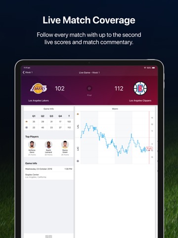 NBA Live for iPad: Live scoresのおすすめ画像1