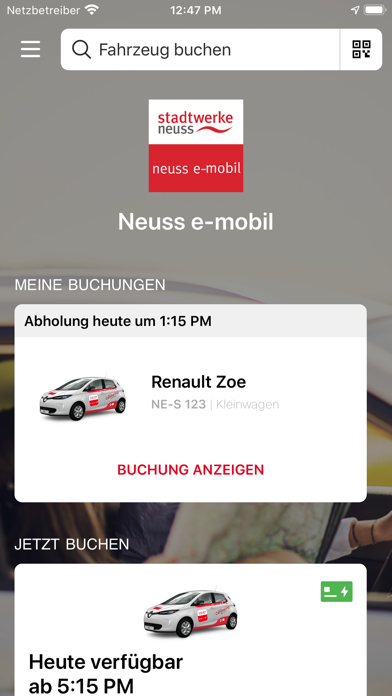 neuss e-mobil Screenshot