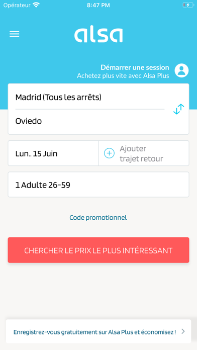 Screenshot #1 pour Alsa: Achat billets de bus