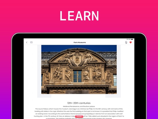 Paris Museums Visitor Guide iPad screenshot 5 - Education app