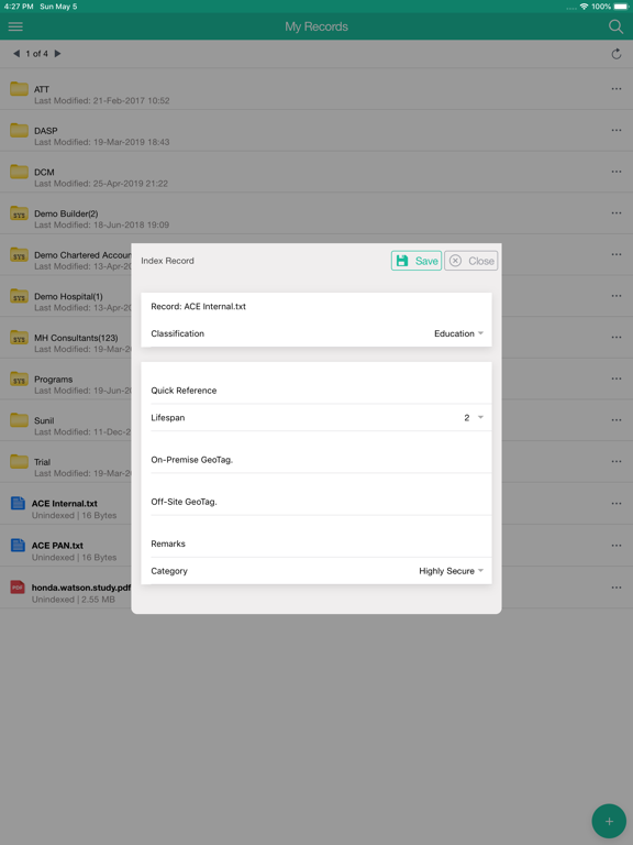 ViewMyRecords iPad screenshot 4 - Productivity app