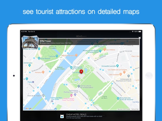 Paris Travel Guide & City Maps iPad screenshot 4 - Travel app
