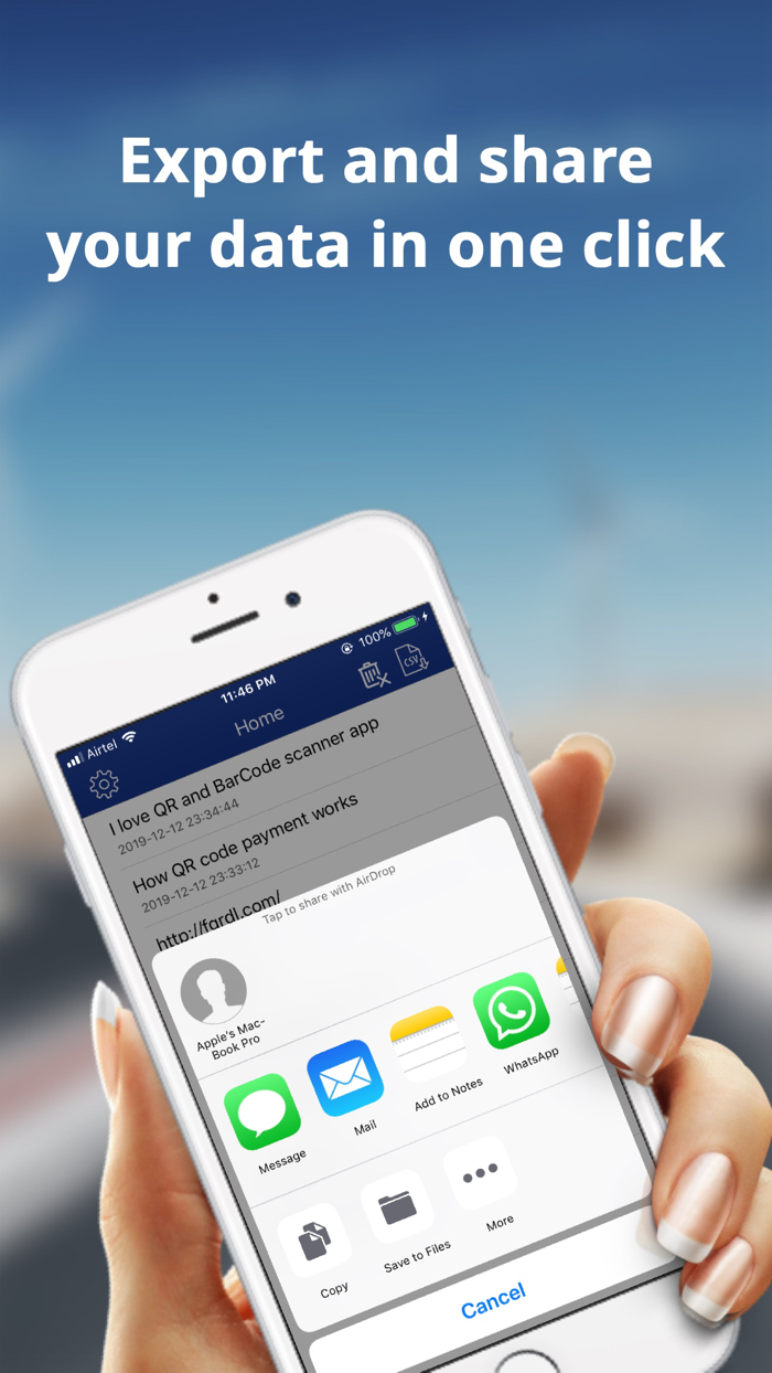 QR and Barcode Exporter