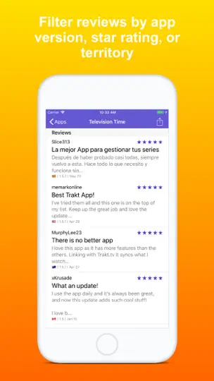 Capture d'écran de Reviews Time sur iPhone 2