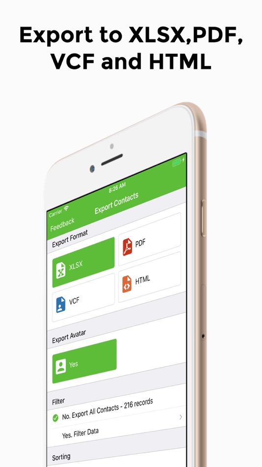 #7. Export Contact to XLS PDF VCF (iOS) 来自: 志鹏 潘