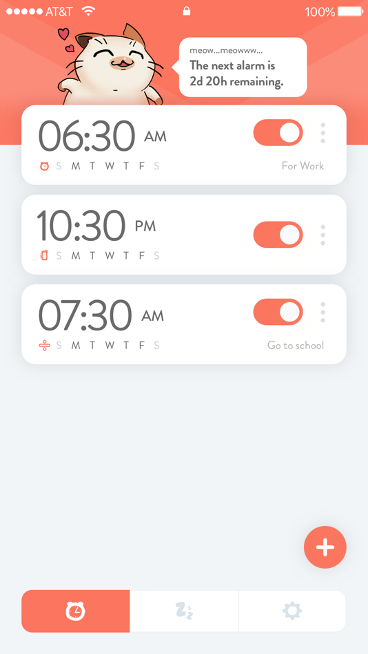 #2. Haru Alarm - Cat Alarm Clock (iOS) By: Hyper Cats Limited