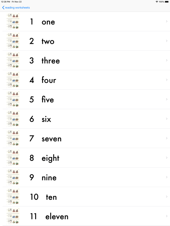 Reading Worksheets app screenshot 2