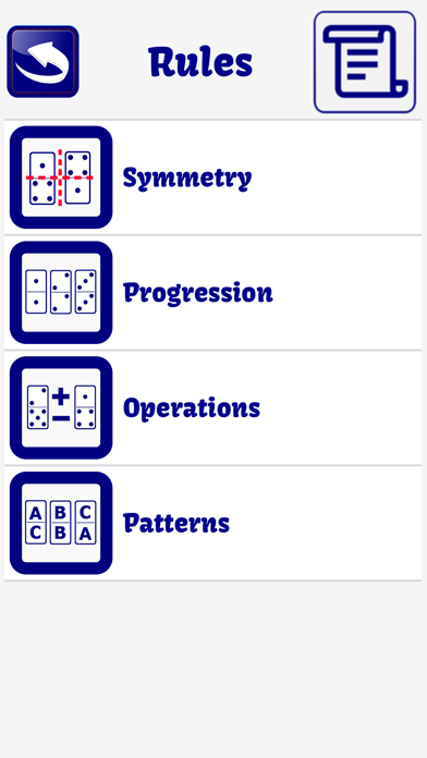 Domino psychotechnical test Screenshot