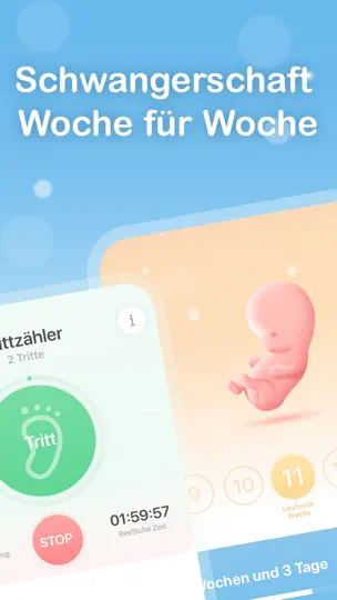 Screenshot von Schwangerschafts-App + auf dem iPhone 2