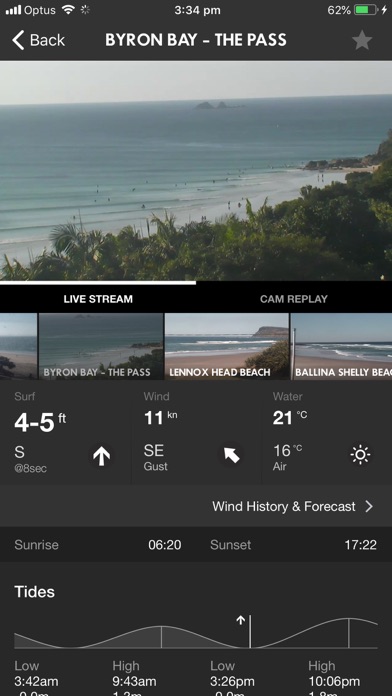 Hurley Surf Coastalwatch Screenshot 2