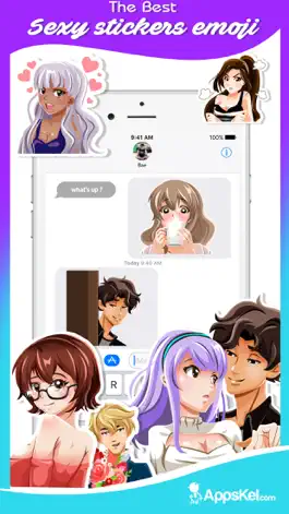Game screenshot A Sexy Anime Emoji Stickers mod apk