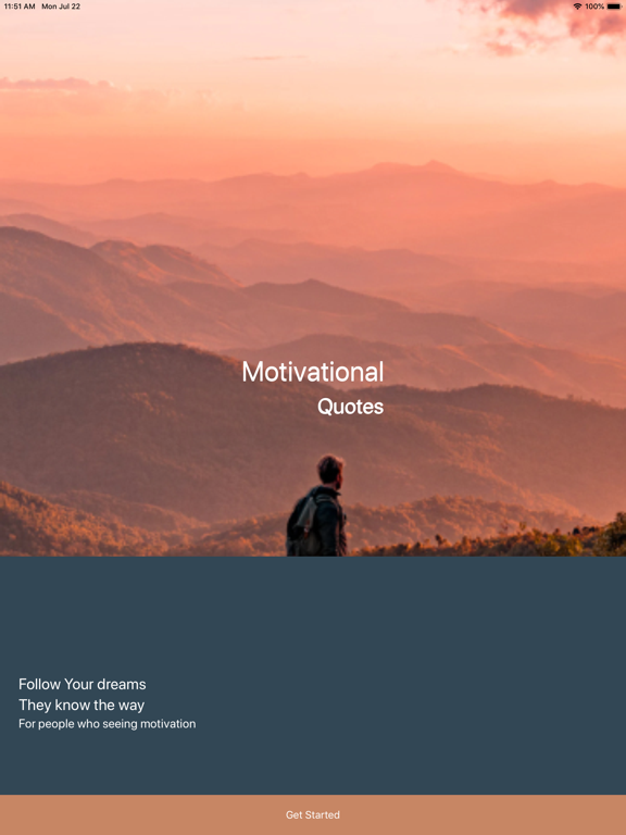 Daily Motivational Quotes iPad screenshot 1 - Lifestyle app