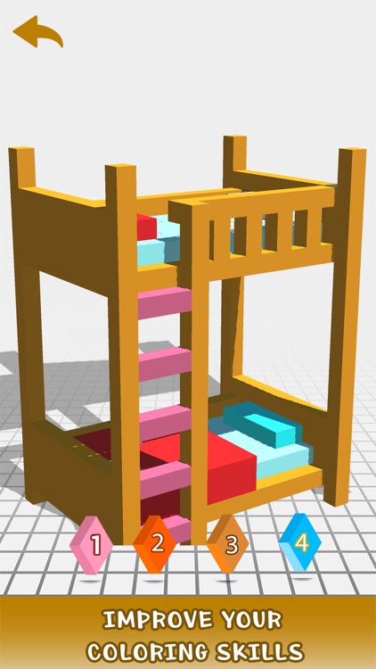 Voxel House Interior Coloring