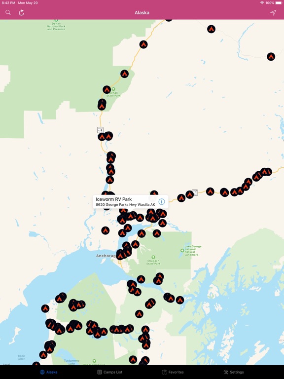 Screenshot #4 pour Alaska – Campgrounds, RV Parks