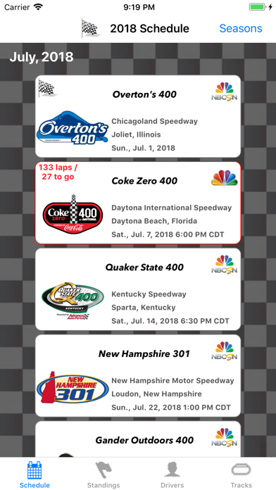 Racing Schedule for NASCARのおすすめ画像1