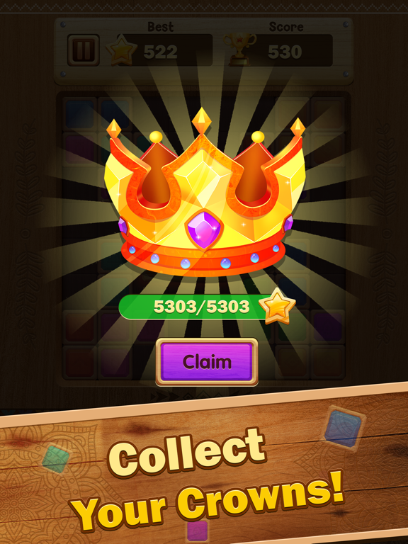 Screenshot #5 pour Block Puzzle:  Collect Crowns