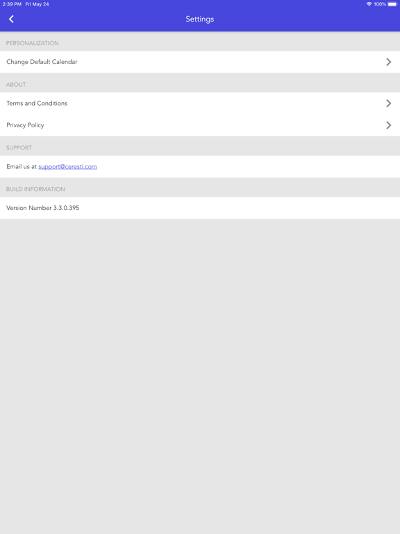 Ceresti Connect iPad screenshot