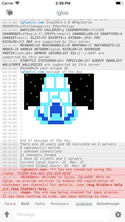 Igloo IRC screenshot-3