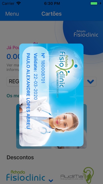 Cartão Fisioclinic