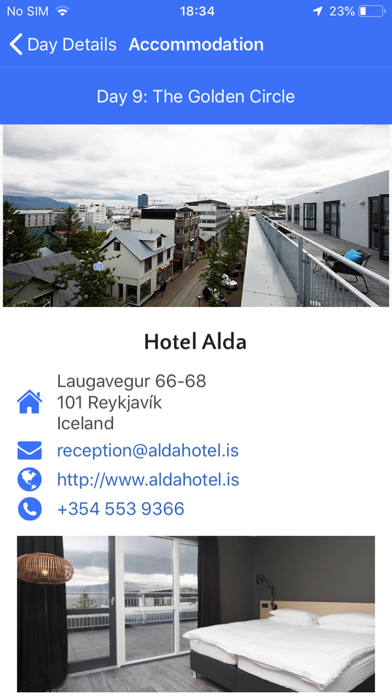 Nordika Travel Itinerary App Screenshot