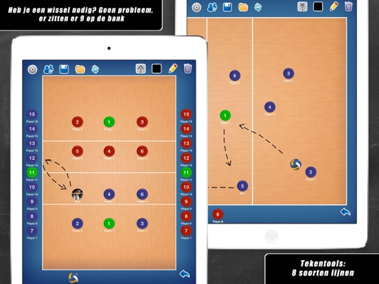 Tactisch Bord: Volleybal iPad app afbeelding 2