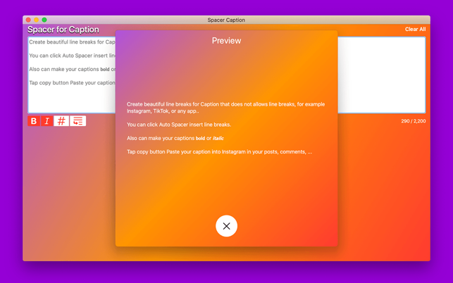 Caption Spacer Add line breaks(圖3)-速報App