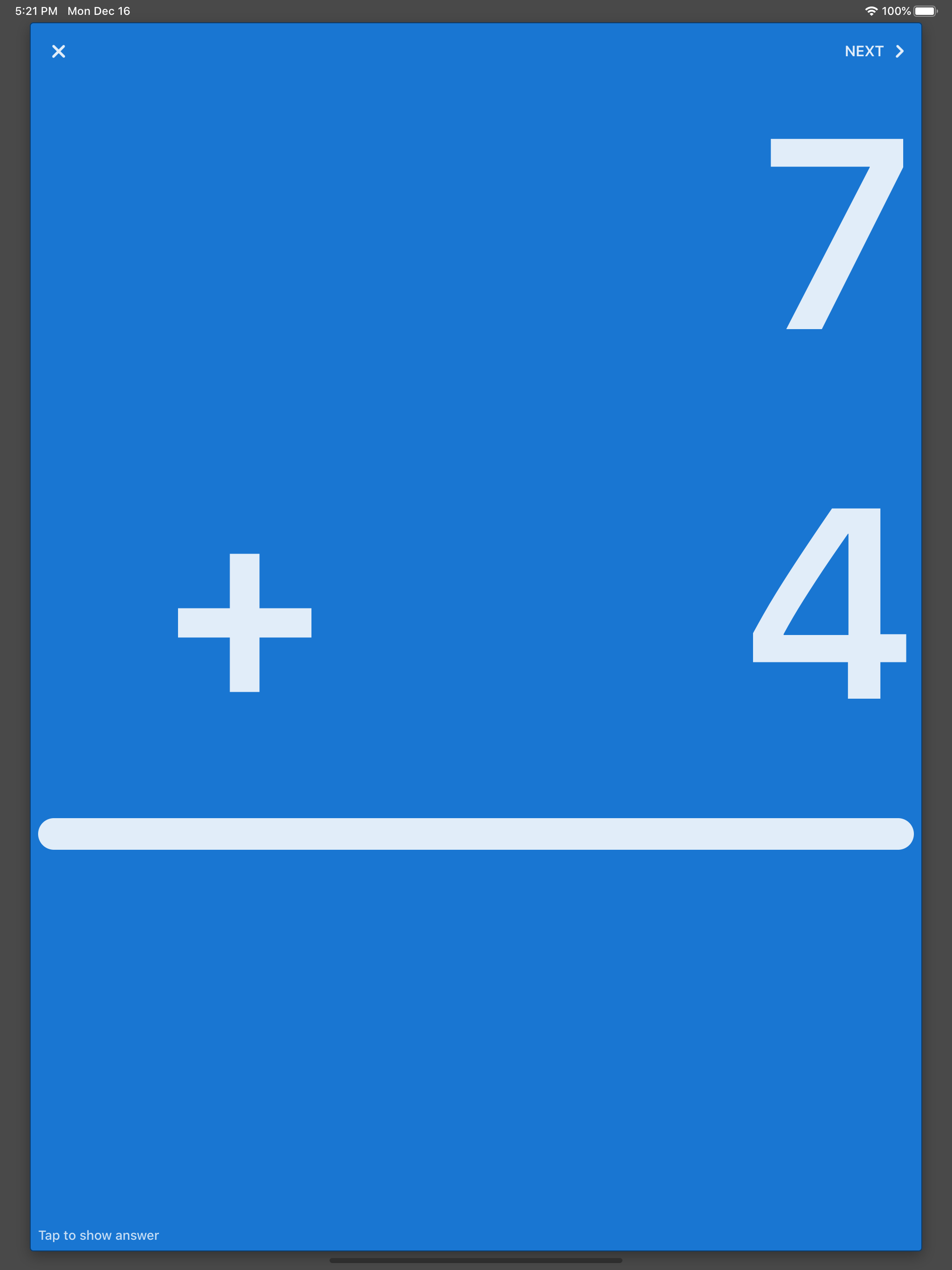 mathCards ÷ x + -