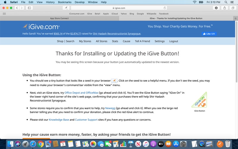 iGive Button app screenshot