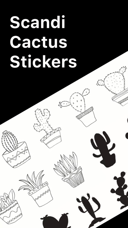 Scandi Cactus Stickers