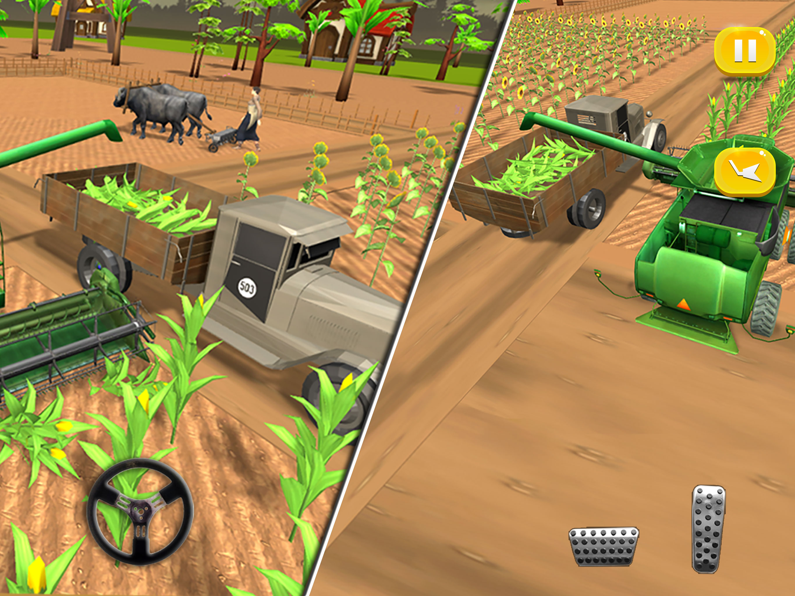 Village Farmers Plowing Harves screenshot 7