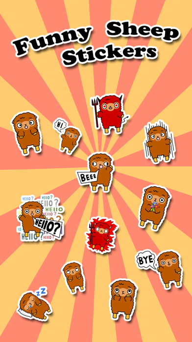 Funny Sheep Stickersのおすすめ画像1