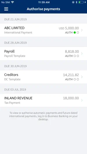 BNZ Mobile Business Banking screenshot 2
