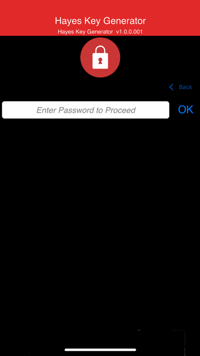 Screenshot #1 pour Hayes Key Generator App