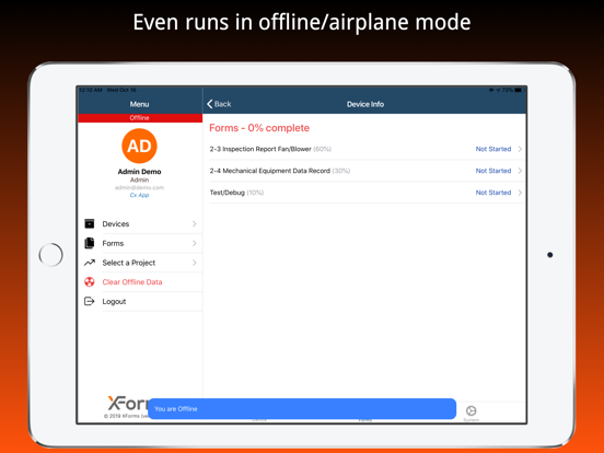 XForms Cx Mobile iPad screenshot