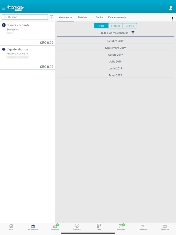 Coopemep Móvil iPad screenshot 5 - Finance app