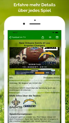 Game screenshot Football im TV live apk