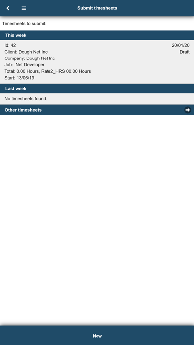 Screenshot #1 pour Timesheet Portal